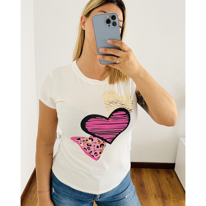 TIENDA DE ROPA CHULA CAMISETA BLANCA CORAZON